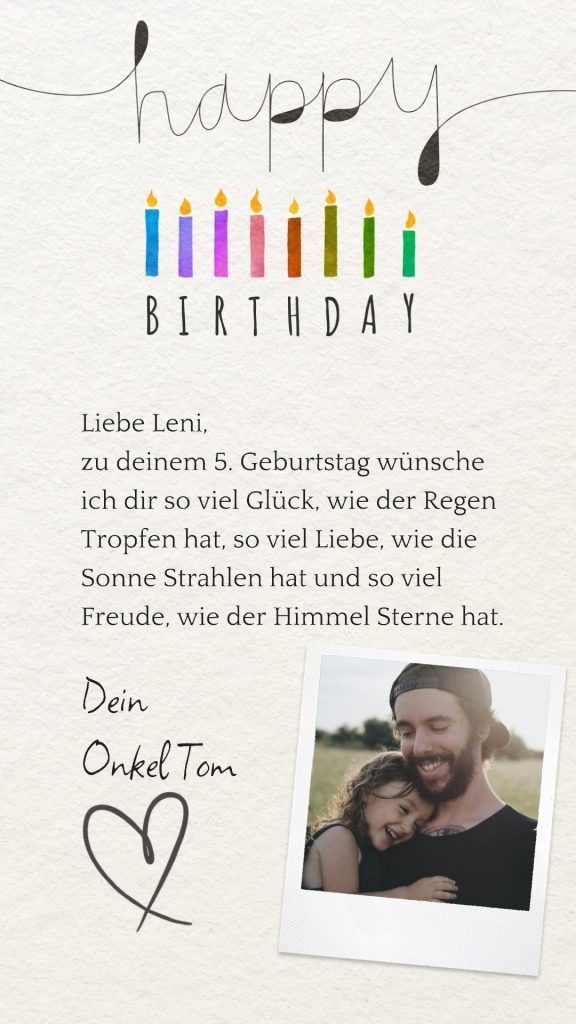 WhatsApp Bild fuer Kindergeburtstag -Happy-Birthday-Candles